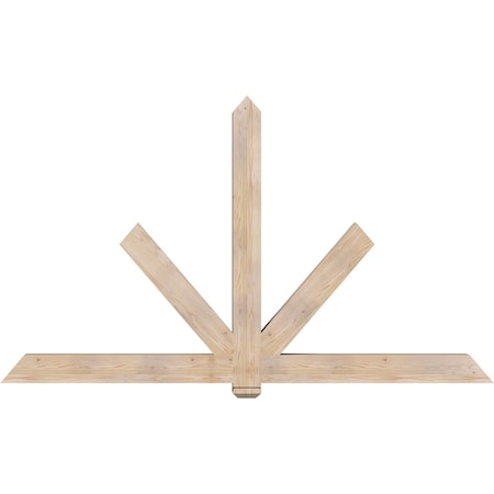 Ekena Millwork Kennewick Smooth Timber Gable Bracket, Douglas Fir, 96"W x 56"H x 5 1/2"D x 5 1/2"F, 14/12 Pitch GBW096X56X0606KEN00SDF